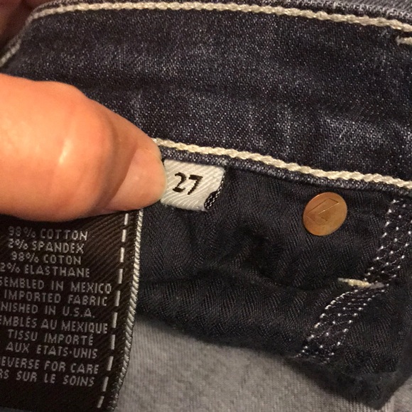 7FAM midi distressed rolled cuff denim shorts - Picture 9 of 11